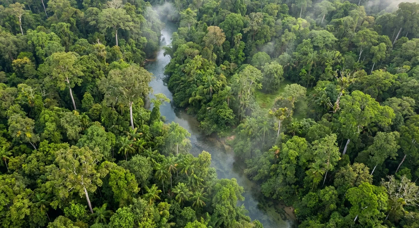Forest canopy in fire country